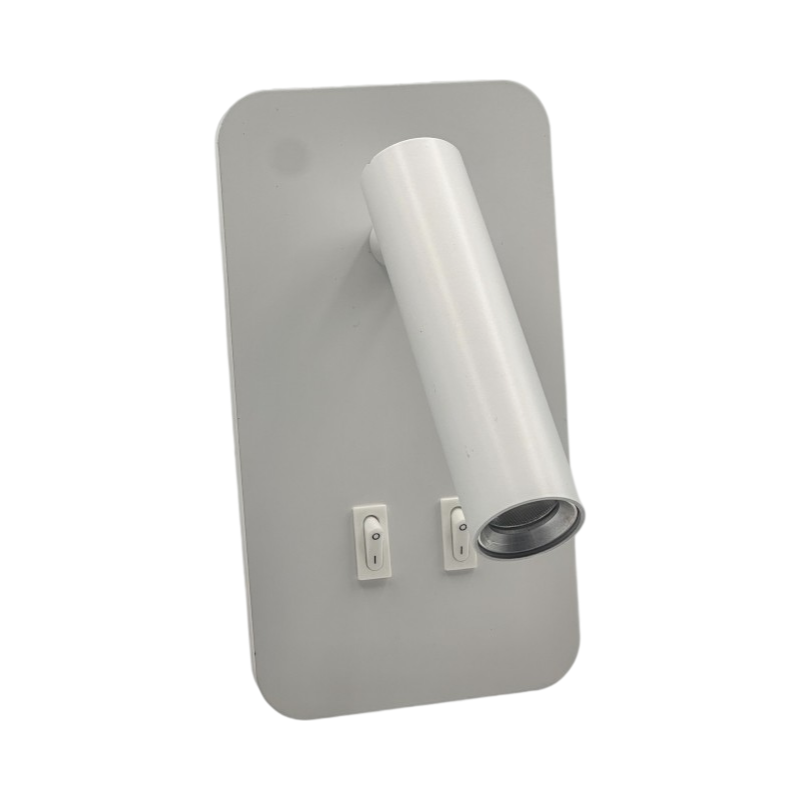 Lampada LED da Parete Universo E20-B – Doppia Sorgente 6W, Applique Orientabile, Colore Bianco, CCT 3000K/4000K/6500K