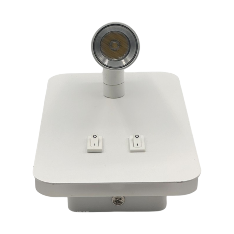 Lampada LED da Parete Universo E20-B – Doppia Sorgente 6W, Applique Orientabile, Colore Bianco, CCT 3000K/4000K/6500K