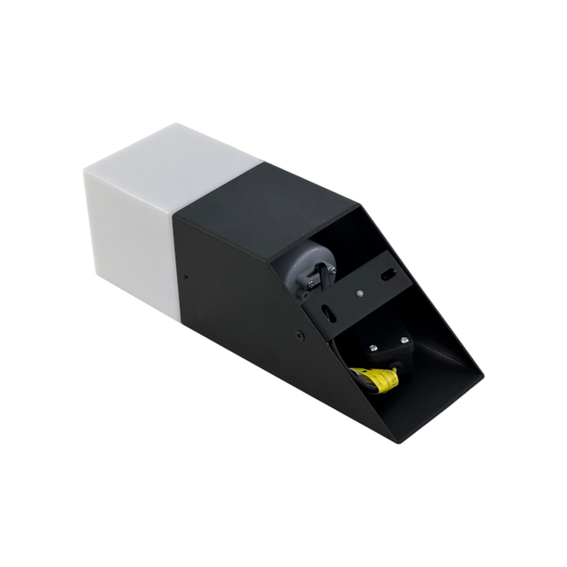 Portalampada Applique da Giardino Universo B250 – Wall Light da Muro Quadrato per Lampadine E27, Colore Bianco e Nero