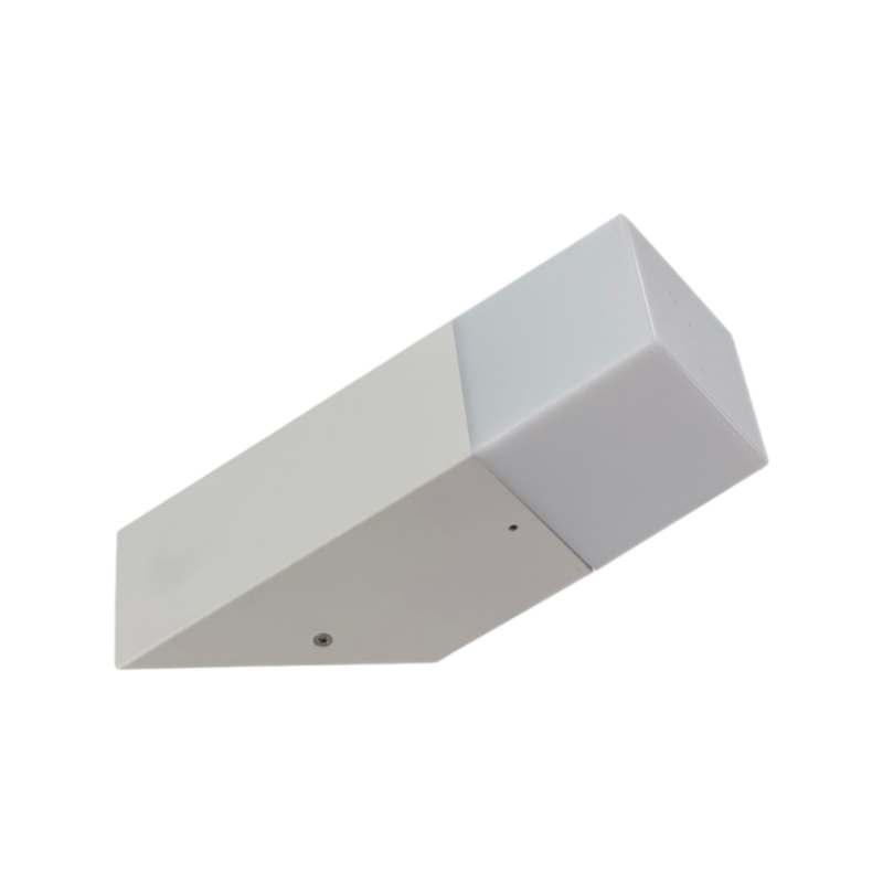 Portalampada Applique da Giardino Universo B250 – Wall Light da Muro Quadrato per Lampadine E27, Colore Bianco e Nero