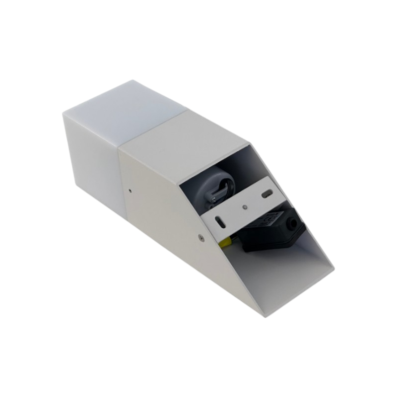 Portalampada Applique da Giardino Universo B250 – Wall Light da Muro Quadrato per Lampadine E27, Colore Bianco e Nero