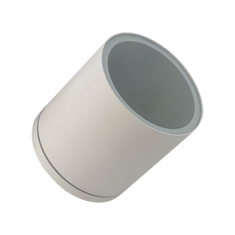 Portalampada Applique da Giardino Universo H94 – Wall Light da Muro a Cilindro per Lampadine GU10, Colore Bianco e Nero