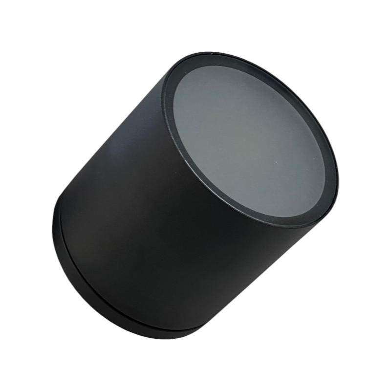 Portalampada Applique da Giardino Universo H94 – Wall Light da Muro a Cilindro per Lampadine GU10, Colore Bianco e Nero