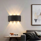 Applique LED da Muro Nera a Doppia Emissione Luminosa 16W - immagine 6