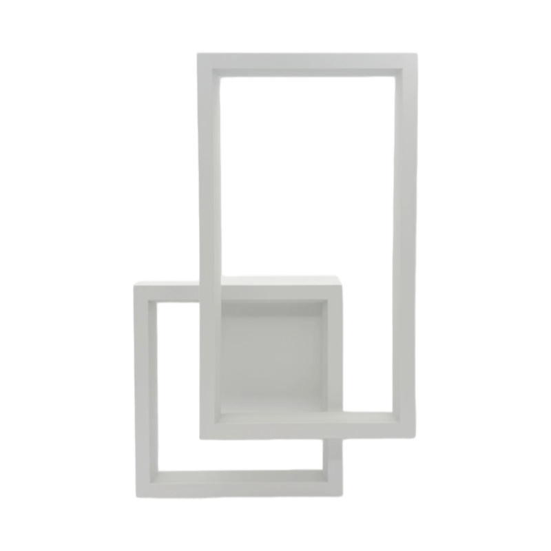 Applique LED a Muro Bianca Universo AQ34-B3C 24W – Forma Geometrica Rettangolare con Switch CCT per Luce 3000K/4000K/6500K