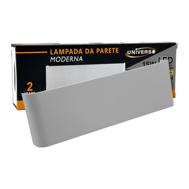 Lampada Applique SMD LED Bianca da Muro Universo E57-B3C – 15W, IP20, Doppio LED con CCT Switch per Cambio Colore Luce