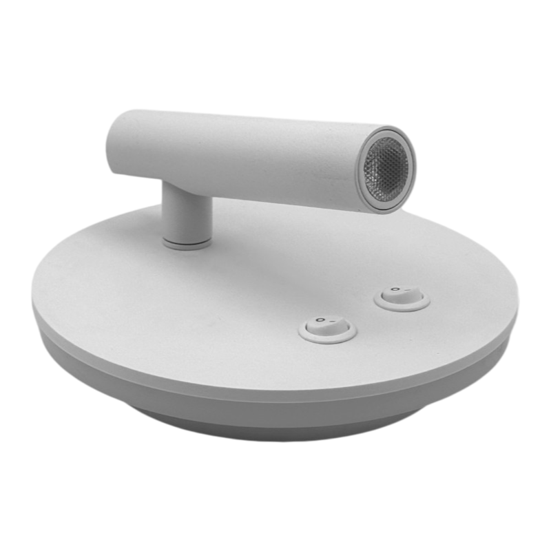 Lampada Applique LED da Parete Universo MR-01-BC – Doppia Sorgente Luminosa Orientabile con Interruttori, Colore Bianco, Luce Calda 3000K