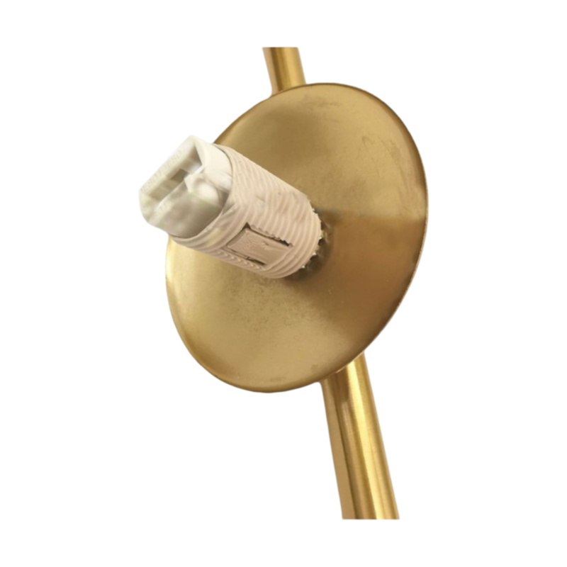 Applique a Sfera da Parete Universo – Metallo e Paralume in Vetro Ambrato con Attacco G9, Max 60W