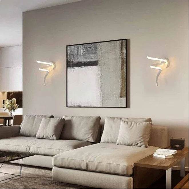Applique LED a Spirale – Montaggio a Parete 10W, Colore Luce CCT 3in1 (3000K/4000K/6500K)