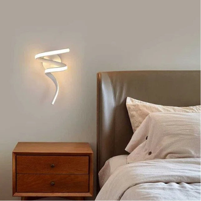 Applique LED a Spirale – Montaggio a Parete 10W, Colore Luce CCT 3in1 (3000K/4000K/6500K)