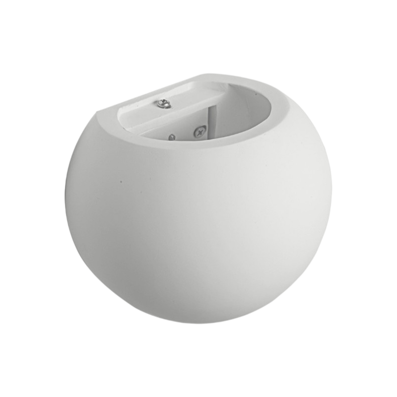 Applique Plafoniera Sfera in Gesso Verniciabile – Doppia Emissione Luminosa 25W con Portalampada G9