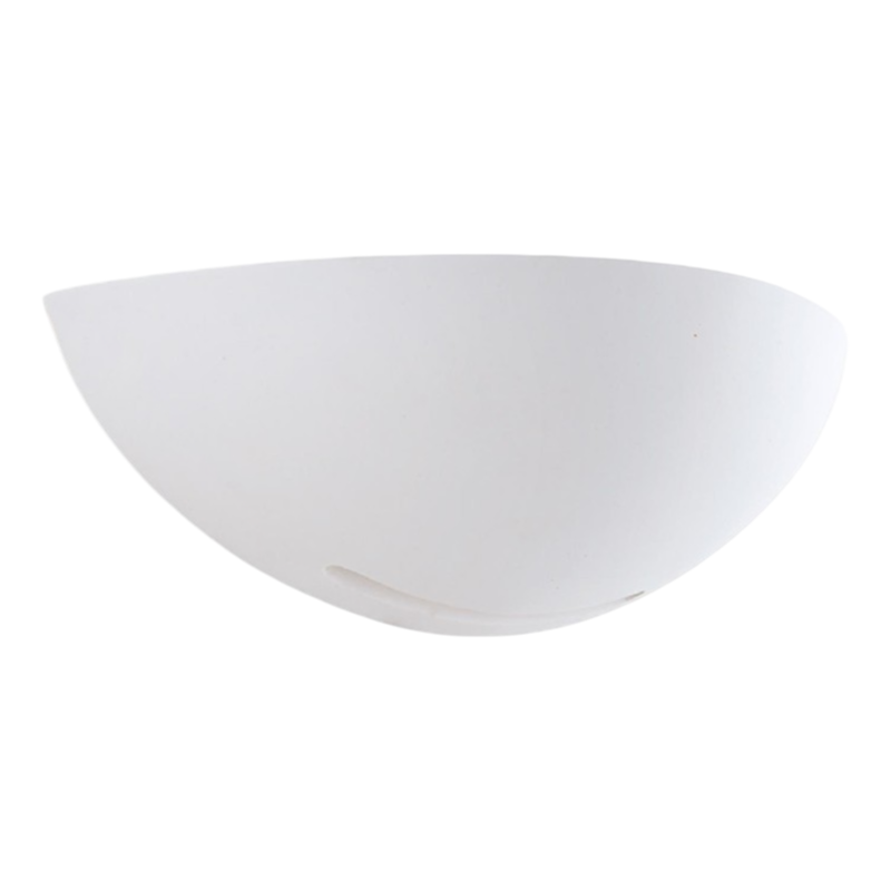 Applique Mezza Luna in Gesso Verniciabile – Doppia Emissione Luminosa 50W con Portalampada R7S