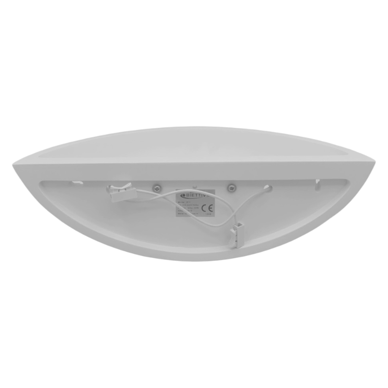 Applique Mezza Luna in Gesso Verniciabile – Doppia Emissione Luminosa 50W con Portalampada R7S