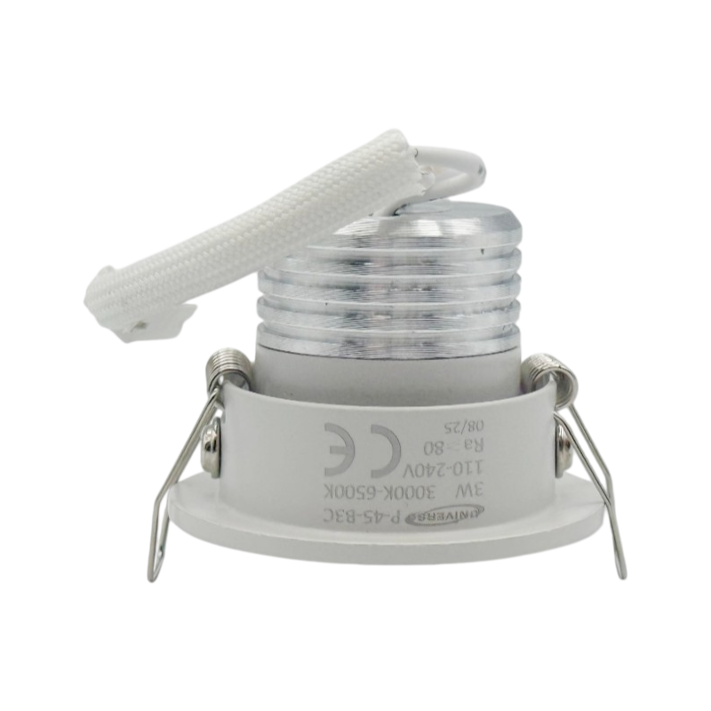 Faretto LED da Incasso Rotondo Universo P-45-B3C – 3W COB, Colore Bianco, Switch CCT per Luce 3000K/4000K/6500K