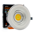 Faretto COB LED da Incasso Rotondo 30W – Colore Bianco, CCT Switch con Selezione Luce 3000K/4000K/6500K