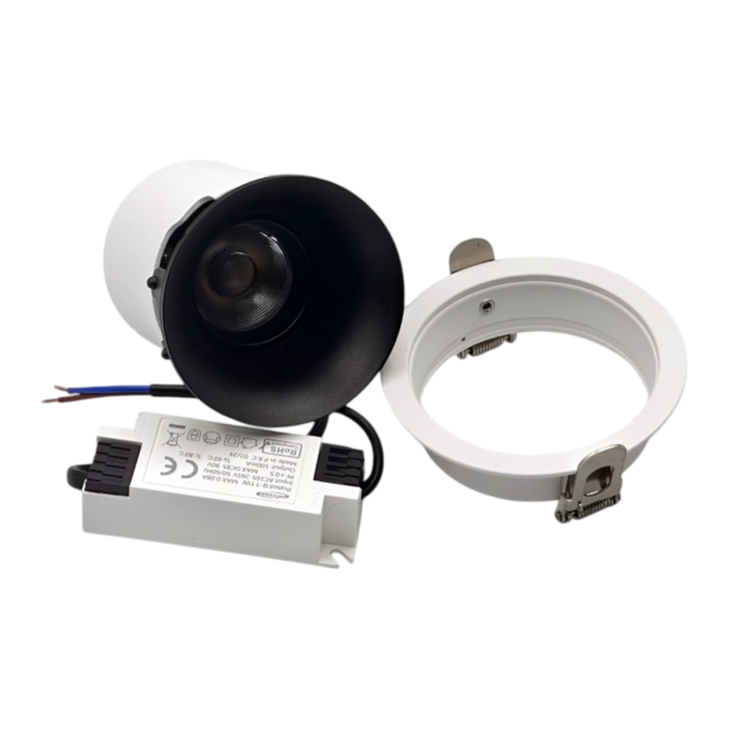 Faretto COB LED da Incasso Rotondo Orientabile Universo YLX-D85-10W – 10W, CRI≥90, Compatibile con Portafaretti