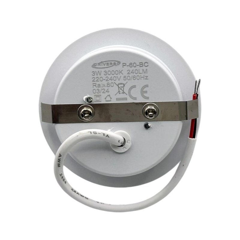 Faretto LED Rotondo Ultra Slim Bianco 3W da Incasso – 240 Lumen, Luce Calda, Naturale o Fredda