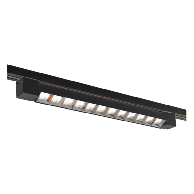 Track Light Faretto Lineare LED SMD Universo PST-47-N – 26W, 38°, per Binario Elettrificato Monofase, Colore Nero