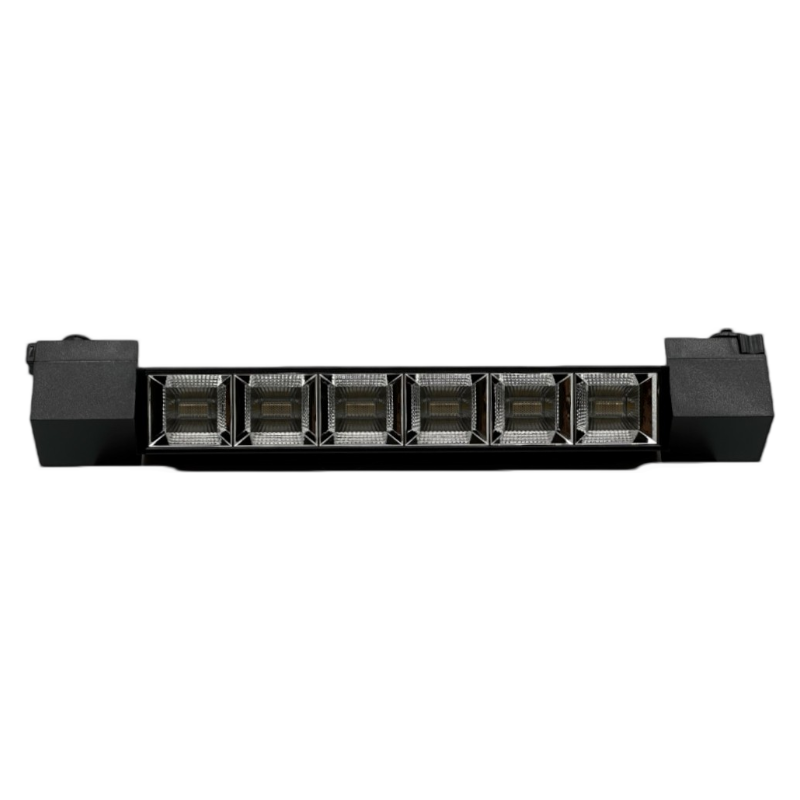 Track Light Faretto Lineare LED SMD Universo PST-27-N – 12W, 38°, per Binario Elettrificato Monofase, Colore Nero