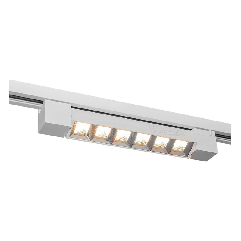 Track Light Faretto Lineare LED SMD Universo PST-27-B – 12W, 38°, per Binario Elettrificato Monofase, Colore Bianco