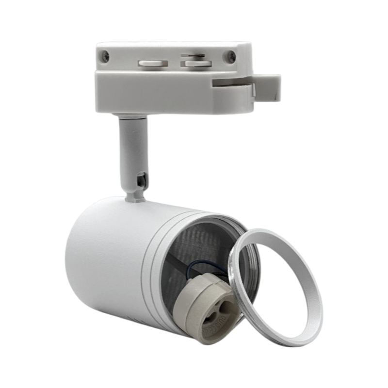 Track Light da Binario Monofase con Portalampada per Lampadine GU10 – Colore Bianco