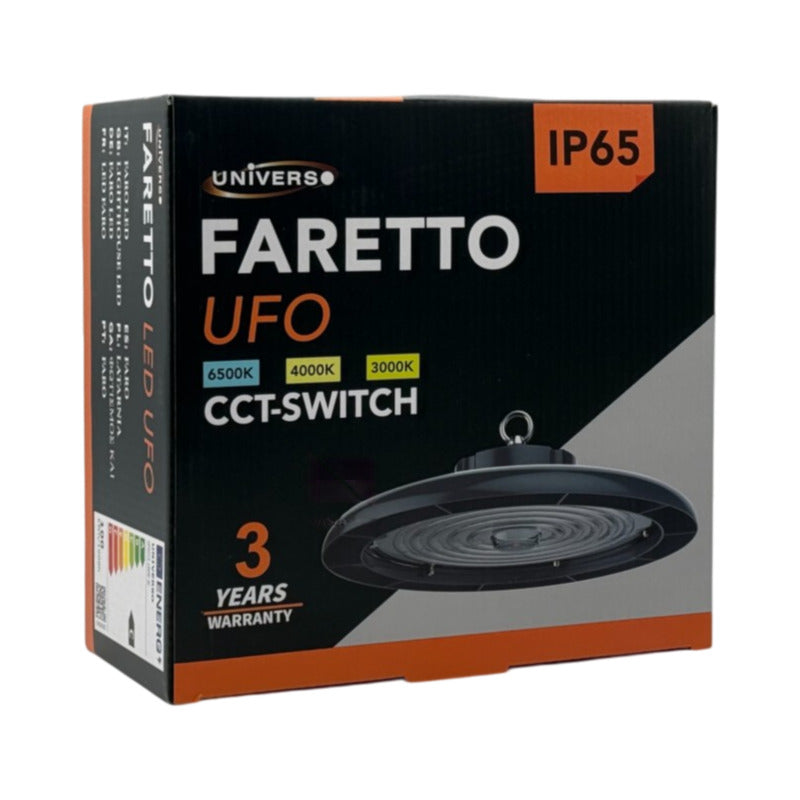 UFO Lampada Industriale SMD LED Universo UFO319-100W-3C – 100W High Bay, CCT Switch per Cambio Colore Luce