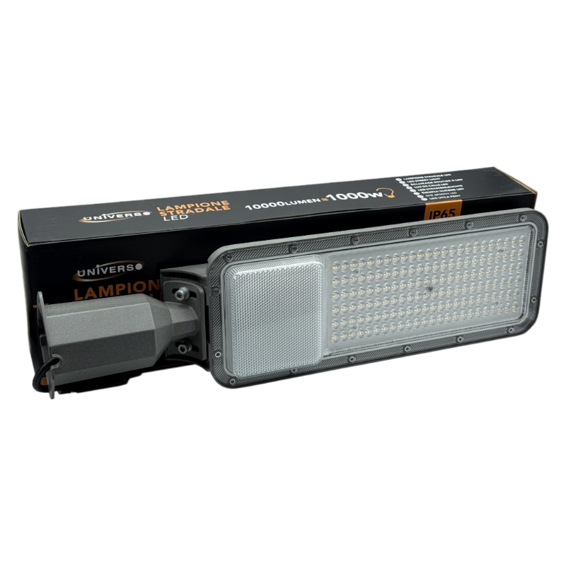 Proiettore Faro Armatura Stradale LED Universo RC-100N – 100W con Snodo Incorporato, IP65, Luce Bianca Naturale 4000K