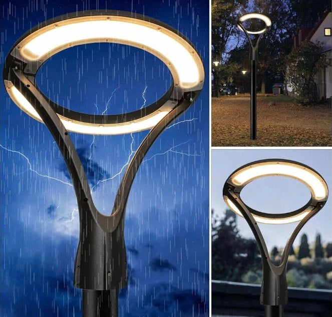 Lampada LED da Giardino e Viali Universo GD-100W – Forma Circolare 100W, Lampione IP65, 9.300 Lumen, Luce 3000K/4000K
