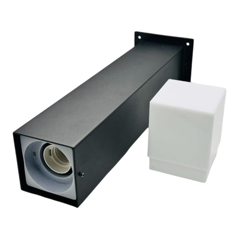 Portalampada Palo da Giardino Quadrato Universo B440 – Fissaggio a Terra per Lampadine E27, IP44