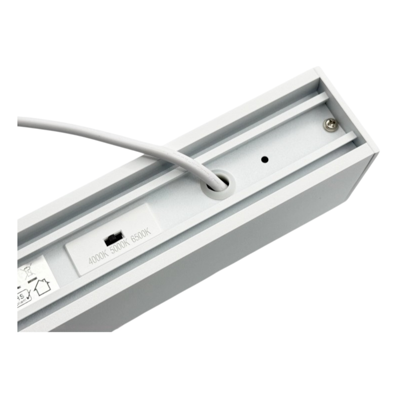 Lampadario LED Lineare Modulare a Sospensione e Soffitto – 40W, Colore Luce Selezionabile CCT (4000K/5000K/6500K)