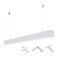 Lampadario LED Lineare Modulare a Sospensione e Soffitto – 40W, Colore Luce Selezionabile CCT (4000K/5000K/6500K)