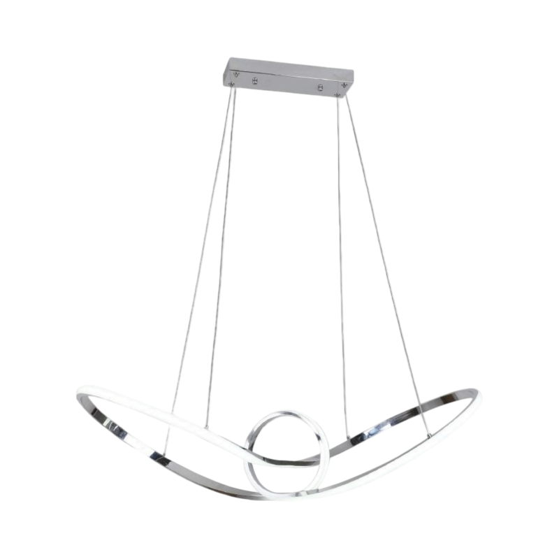 Lampadario LED a Sospensione Intrecciato Universo A07-A3C – 38W SMD, Colore Acciaio, CCT Selezionabile (3000K/4000K/6500K)
