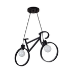 Lampadario a Sospensione a Forma di Bicicletta in Metallo