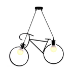 Lampadario a Sospensione a Forma di Bicicletta in Metallo - immagine 2