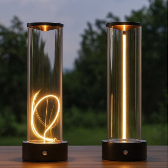 Lampada da Tavolo LED Ricaricabile Universo D39-G3C – 3W con Filo Luminoso Magnetico Touch, Luce Calda 2200K, Decorativa per Bar e Ristoranti