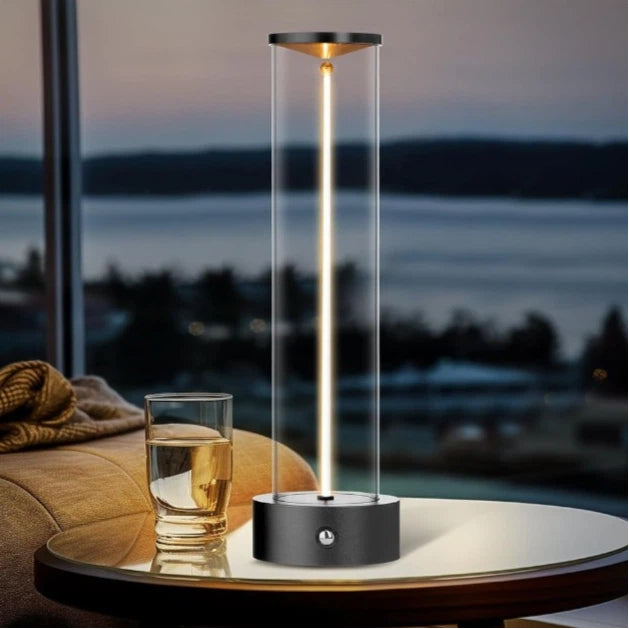 Lampada da Tavolo LED Ricaricabile Universo D39-G3C – 3W con Filo Luminoso Magnetico Touch, Luce Calda 2200K, Decorativa per Bar e Ristoranti