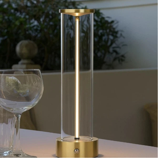 Lampada da Tavolo LED Ricaricabile Universo D39-O3C – 3W con Filo Luminoso Magnetico Touch, Luce Calda 2200K, Decorativa per Bar e Ristoranti