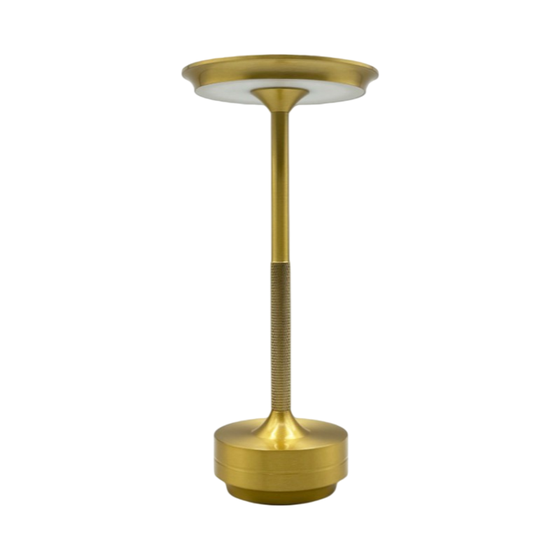 Lampada da Tavolo Portatile Universo D38-O3C – 3W con Ricarica USB, CCT Selezione Colore Luce (3000K/4500K/6000K), Finitura Oro