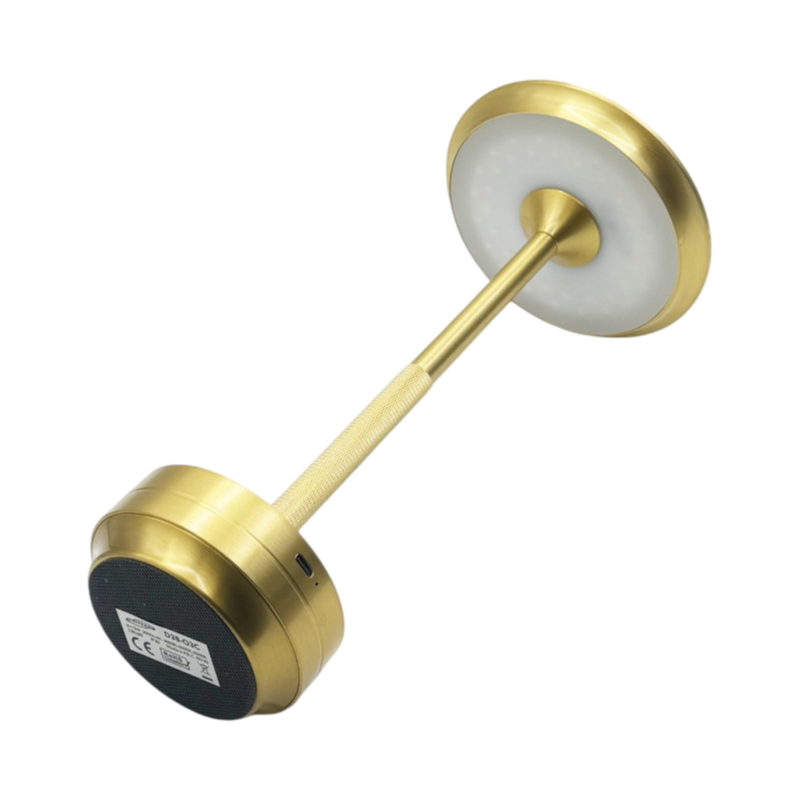 Lampada da Tavolo Portatile Universo D38-O3C – 3W con Ricarica USB, CCT Selezione Colore Luce (3000K/4500K/6000K), Finitura Oro