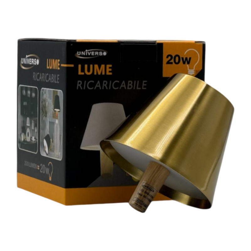 Lampada LED Ricaricabile da Tavolo per Bottiglie Universo D10-C3C – Colore Luce Selezionabile CCT 3in1 (3000K/4000K/6500K)
