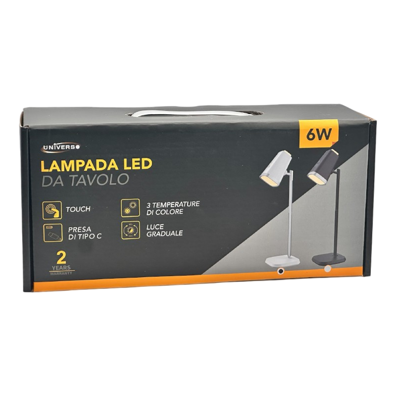 Lampada Multifunzione Ricaricabile da Tavolo BL-1008-N – 6W Dimmerabile, CCT 3in1 con Temperatura Luce Selezionabile