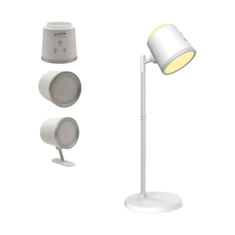 Lampada Multifunzione Ricaricabile da Tavolo BL-1005-B – 6W Dimmerabile, CCT 3in1 con Temperatura Luce Selezionabile, Colore Bianco