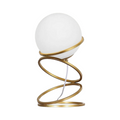 Lampada da Tavolo Minimalista in Bronzo con Sfera in Vetro – Attacco per Lampadina G9