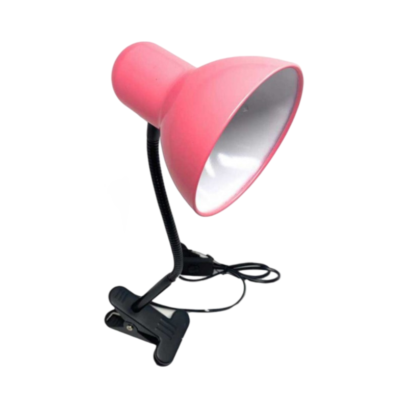 Lampada da Tavolo con Clip di Fissaggio e Braccio Flessibile – Attacco E27, Colori Assortiti