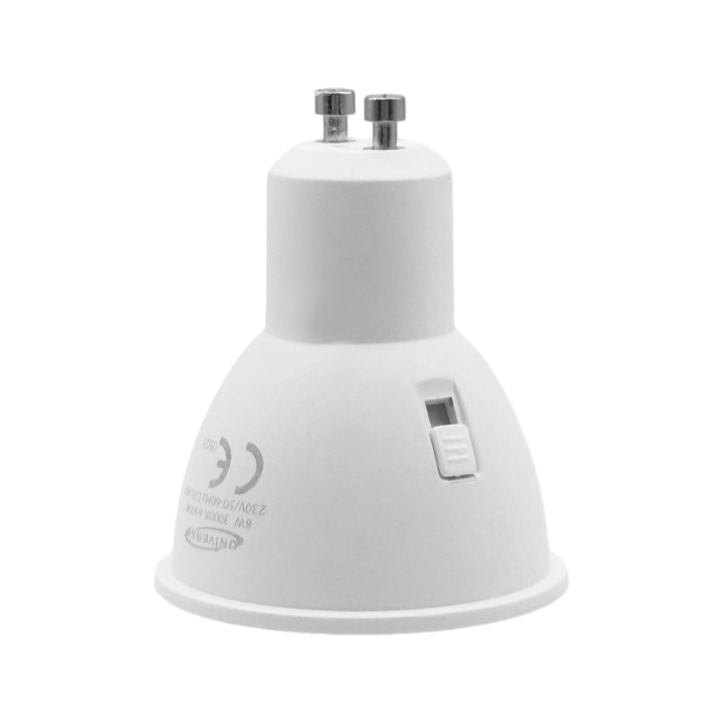 Confezione da 10 Pezzi Universo GU10-06-3C – Lampadina Faretto LED 8W, 710 Lumen, Attacco GU10, CCT Switch (3000K/4000K/6500K)