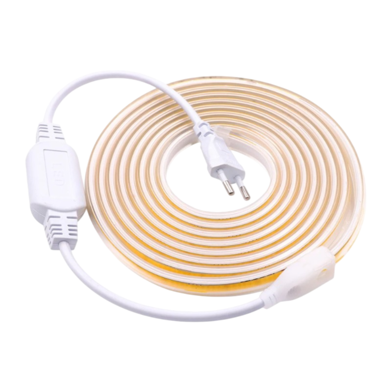 UNIVERSO Strip LED COB 220V Monocolore – Bobina 100 Metri 10W/m 1000lm/m, IP65 per Esterno, 3000K-4000K-6500K