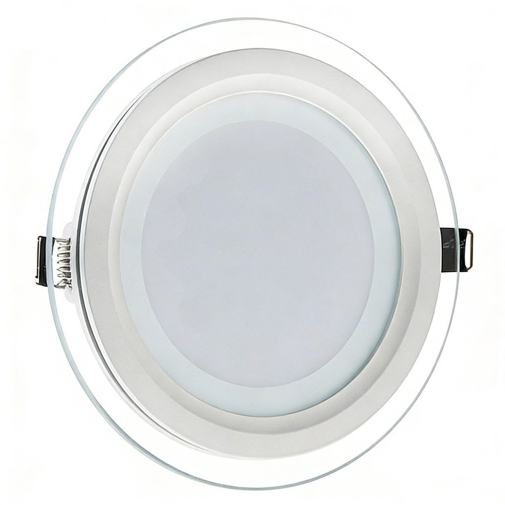 Pannello LED Slim Rotondo in Vetro 24W 2400 Lumen | CCT Regolabile 3000K-4000K-6500K