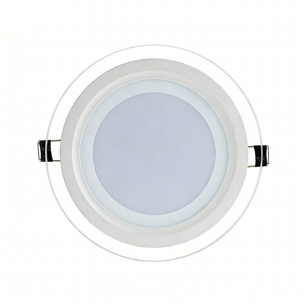 Pannello LED Slim Rotondo in Vetro 12W 1100 Lumen | CCT Regolabile 3000K-4000K-6500K