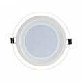 Pannello LED Slim Rotondo in Vetro 12W 1100 Lumen | CCT Regolabile 3000K-4000K-6500K