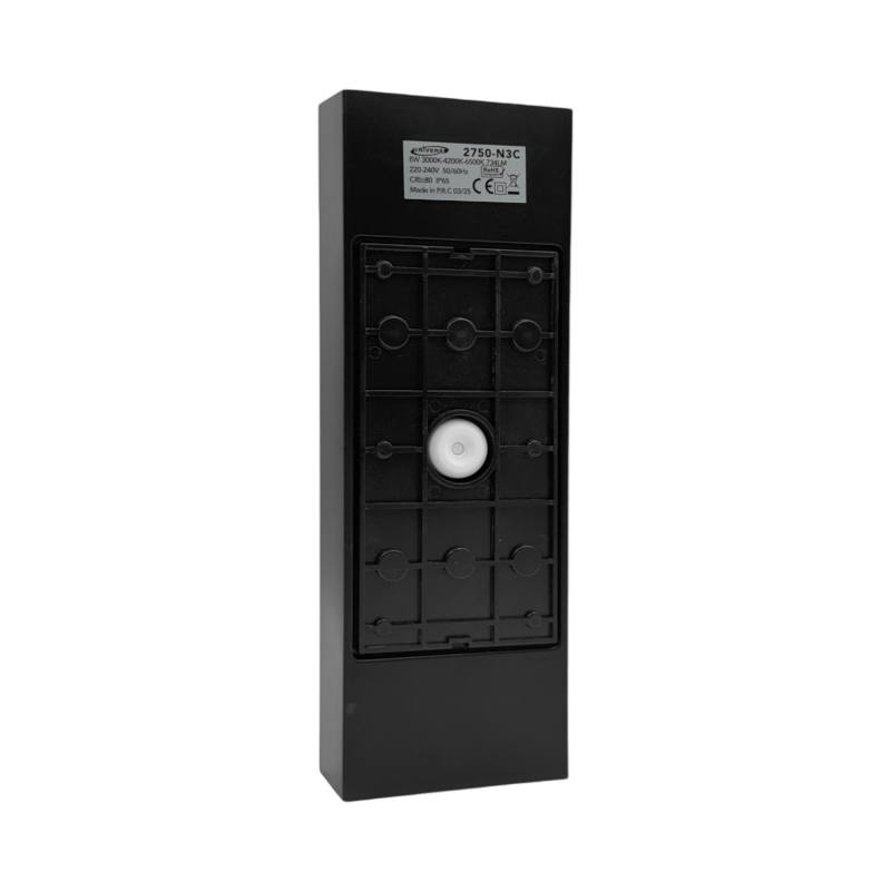 Applique LED da muro UNIVERSO 2750-N3C 8W doppia emissione up & down con CCT 3in1 selezione colore 3000K 4000K 6500K IP65 con driver integrato